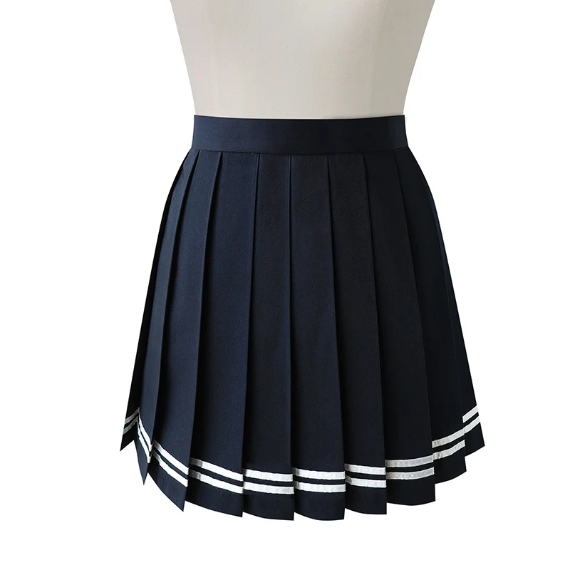 

Multi color Japanese high waist pleated skirts JK student Girls solid pleated skirt Cute Cosplay school uniform skirt DA067