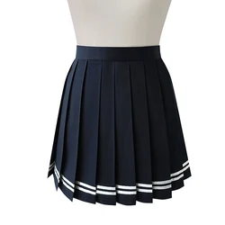 Multi color Japanese high waist pleated skirts JK student Girls solid pleated skirt  Cute Cosplay school uniform skirt DA067