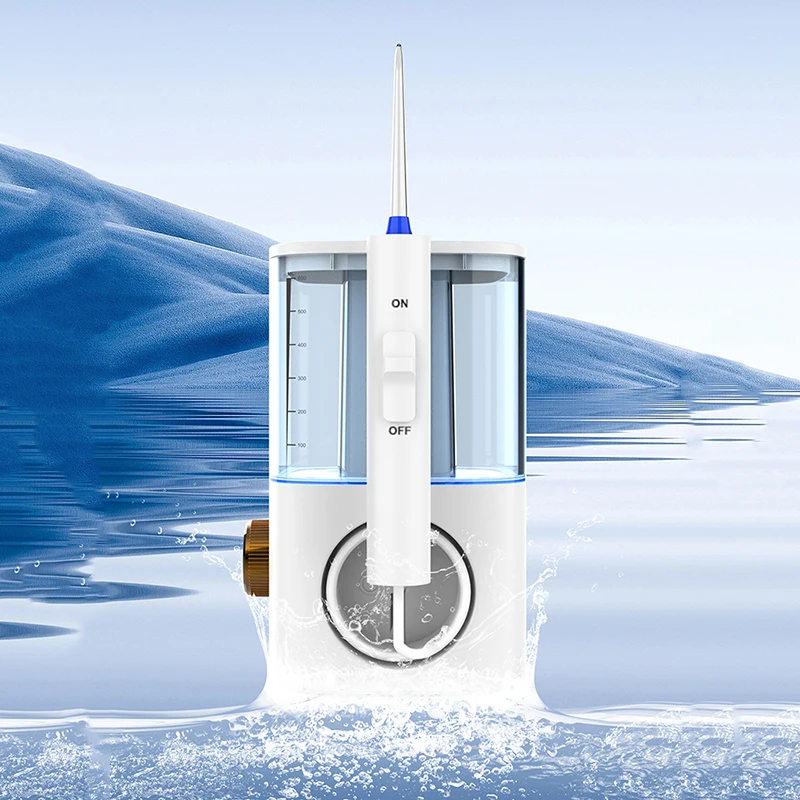 H2ofloss New OEM Rechargeable Cordless Desktop Oral Irrigator with Detachable Reservoir Portable Water Flosser Home Oral Care