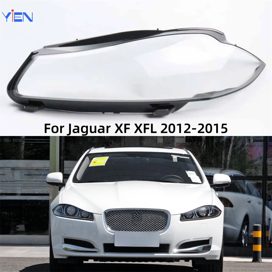 

For Jaguar XF XFL 2012 2013 2014 2015 Auto Accessories Lampshade Caps Headlamp Car Front Headlight Lens Cover Lights Shell