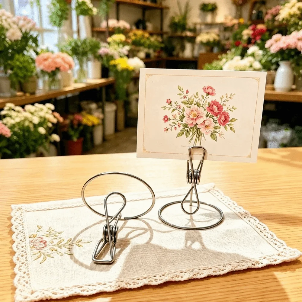 Stainless Steel Mosquito Coil Holder Multifunctional Standing Photo Card Display Clip Integrated Mosquito Coil Rack Students