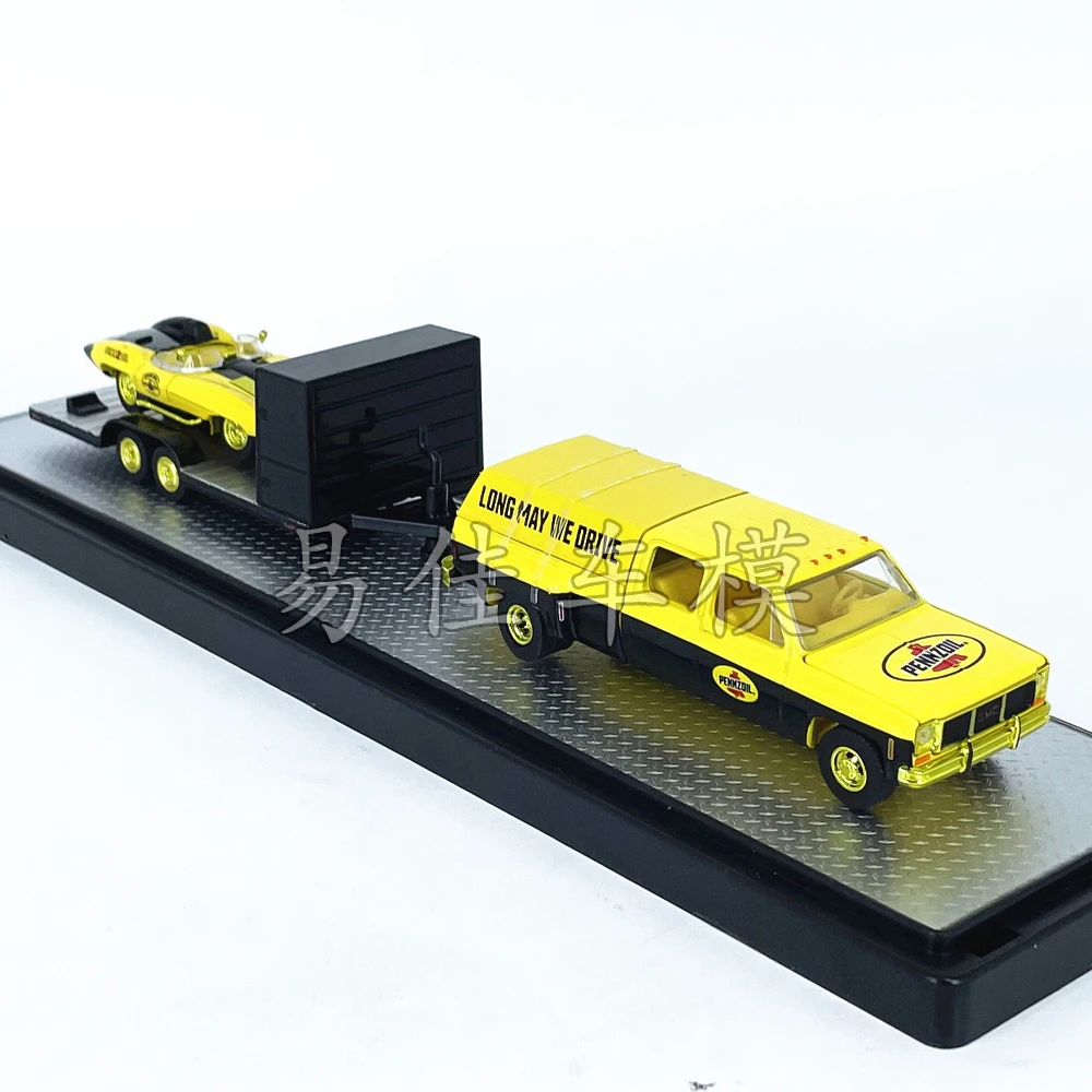 Colecção de Modelo De Carro De Liga Fundida, Cubo De Ouro Amarelo, Máquinas M2, 1/64, GMC Sierra 3500, Corvelte XP-86, S42, Presente