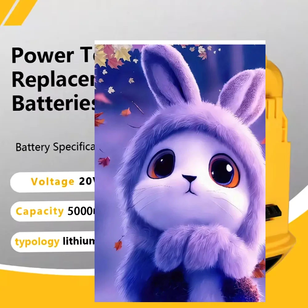 

For DeWalt DCB203 DCB206 DCB205 DCB204 DCB200 Power Tool 18V 20Volt Max Lithium Ion Battery 5000mAh