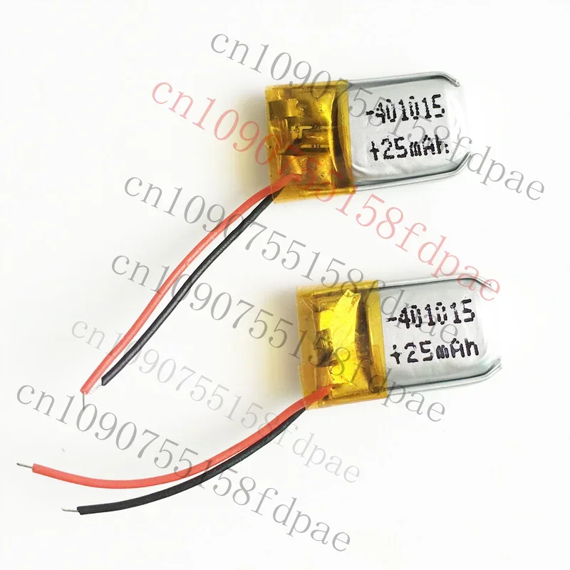 

Premium 2 PCS 3.7V 25mAh LiPo Rechargeable Battery For mp3 Bluetooth Redio Pen 401015