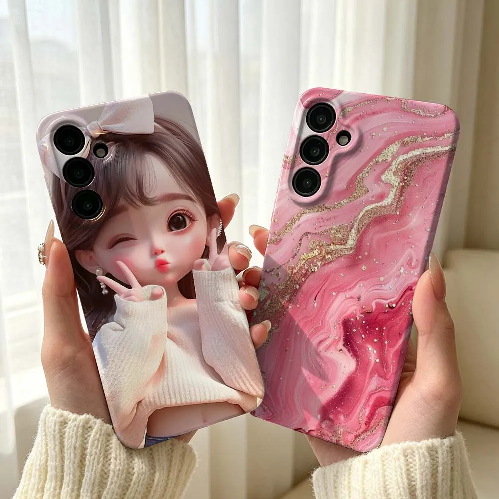 Cute Cartoon Girl For Samsung Galaxy A17 A05 A06 A26 A16 A57 A22 A25 A33 A37 A56 A73 Hard Film Phone Case Cover