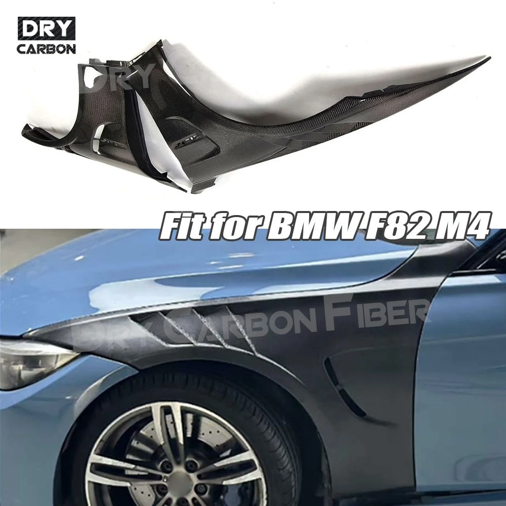 Für BMW F82 M4 2014-2018 Echte Carbon-Faser Auto Frontstoßstange Seitliche Lufteinlassabdeckungen Zierleisten Teile Karosserie-Kit FRP