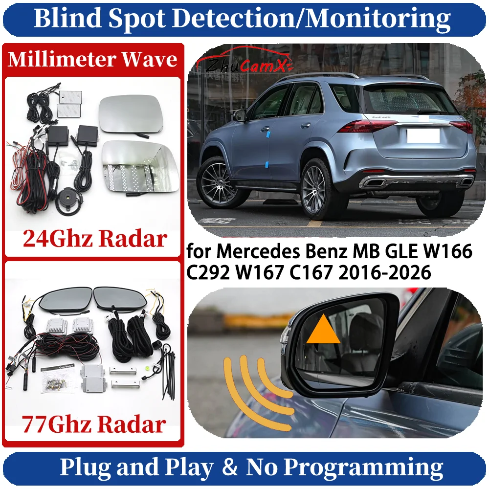 

Blind Spot Monitoring/Detection System for Mercedes Benz MB GLE W166 C292 W167 C167 Night Driving Side Lane Change Safe Assist