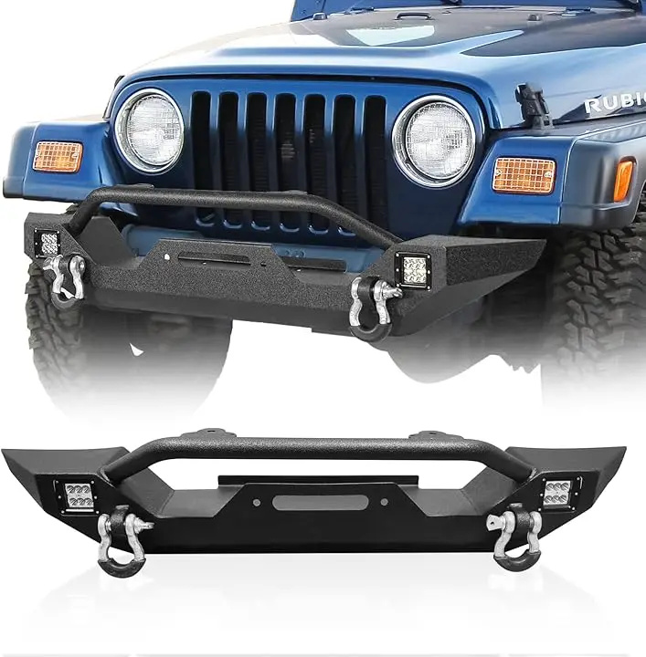 Lantsun T003 Steel Front Bumper for wrangler TJ 1997-2006