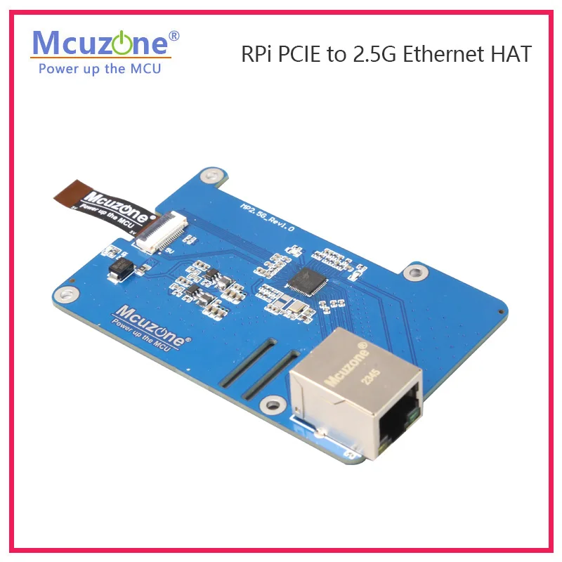 MP2.5G Raspberry Pi 5 PCIE a 2.5G Ethernet HAT,RTL8125,RPi OS senza driver