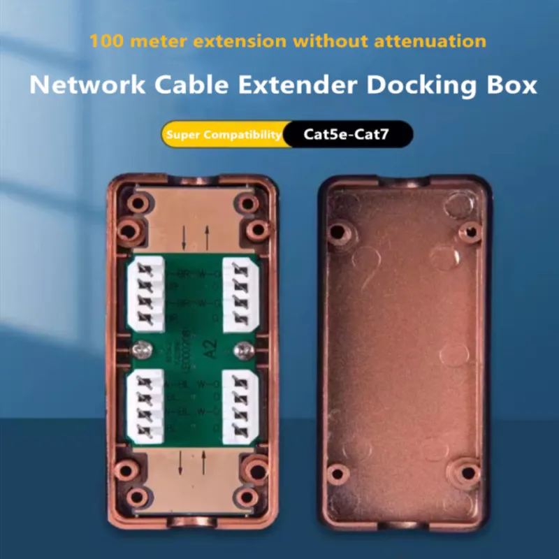 RJ45 Junction Box CAT7 Internet Adapter 600MHz Ethernet LAN Cable LSA Connection Adaptor RJ 45 Extention Network junction Box