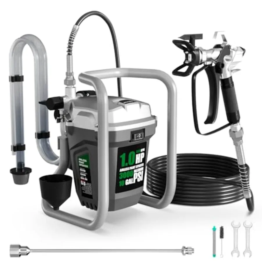 

Безвоздушный электрический краскопульт высокого давления с удлинительной штангой, профессиональный инструмент для покраски без разбавления краски