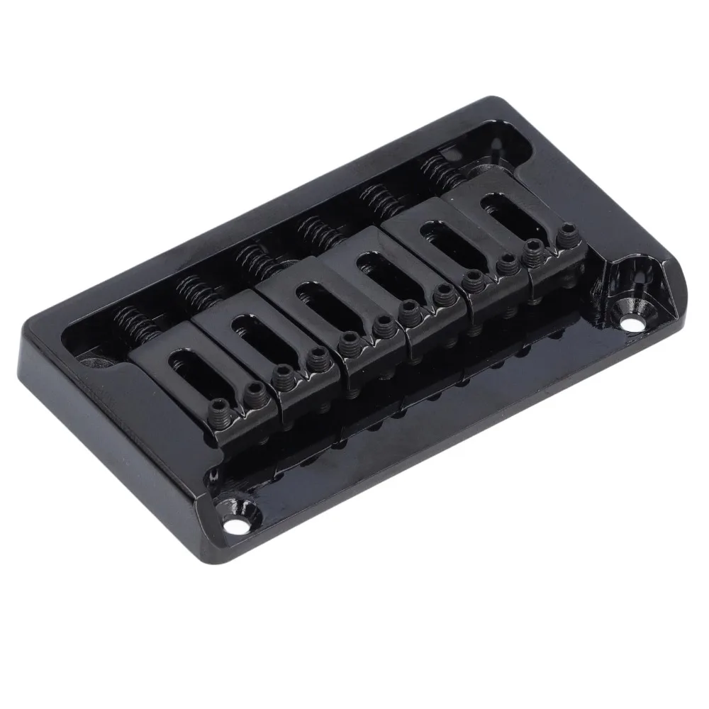 Zinc Alloy Electric Guitar Bridge 52.5mm Width Black/Silver/Golden Fixed Hardtail Bridge Enhanced Tuning Stability