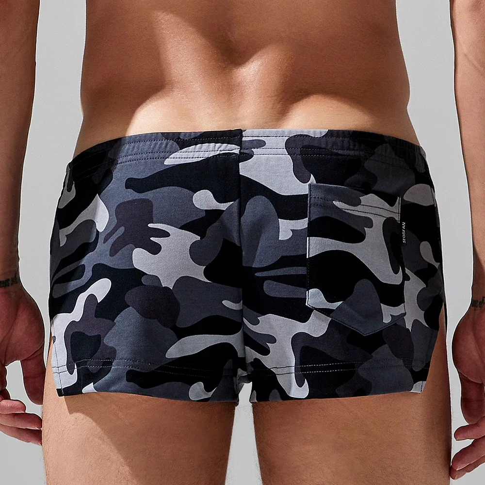 SEOBEAN pantalones cortos de camuflaje de lado a lado para el cuerpo, novedad