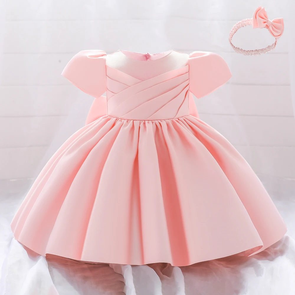 2PCS Infant Summer Dress For Baby Girls 1st Birthday Party Dresses Newborn Baptism Clothes Kids Girl Princess Wedding Dresses