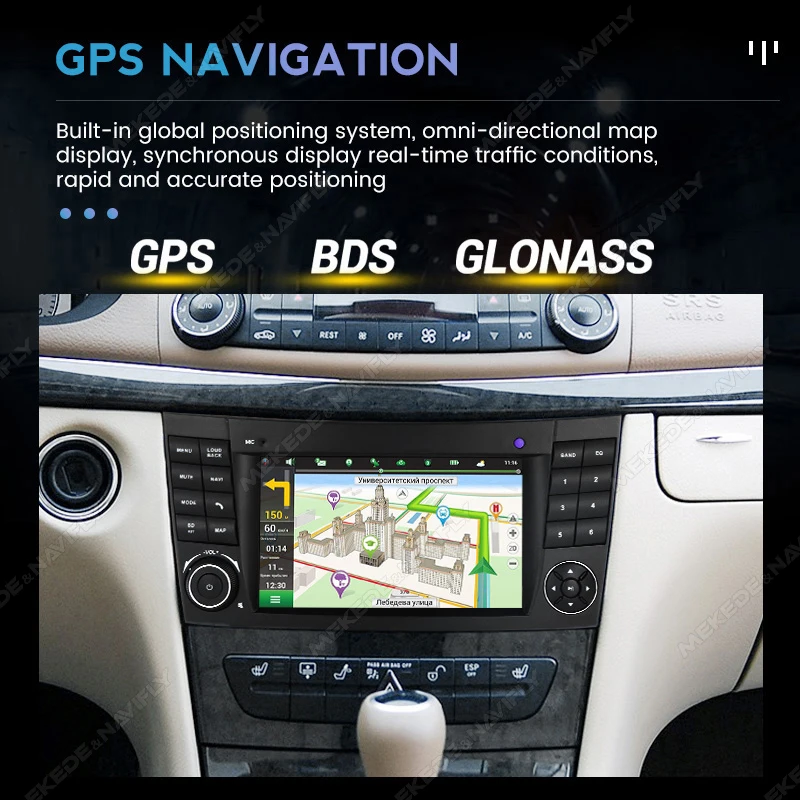 IPS Screen Car Radio Wireless CarPlay GPS Navigation For Mercedes Benz E-class W211 E200 E220 E300 E350 E240 E280 CLS CLASS W219