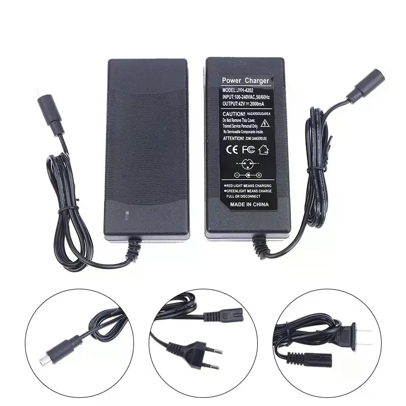 42V 2A Electric Scooter Battery Adapter Replacement Lithium Battery Scooter Charger Power M365 Scooter Charger Accessories