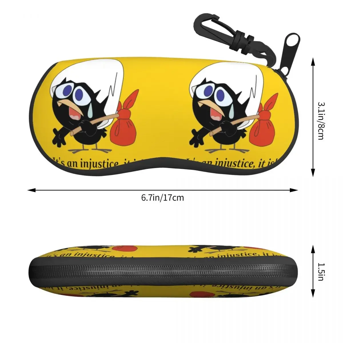 Custom Calimero Comic Shell Glasses Case Unisex Fashion Cute Black Chicken Cartoon Eyeglasses Case Sunglasses Protector Box