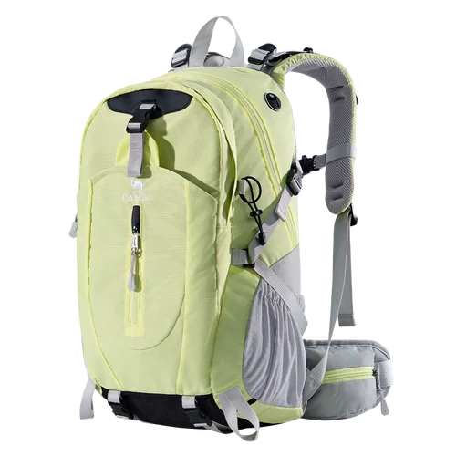 GOLDEN 남녀공용 카멜 방수 백팩, 등산 가방, 초경량 하이킹 배낭, 스포츠 가방, 캠핑 커버 