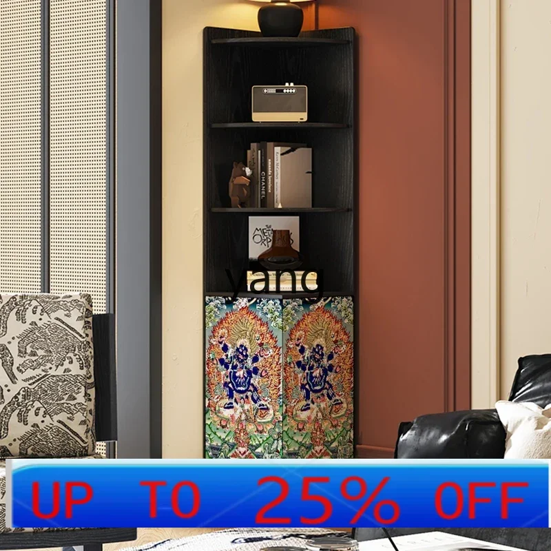 

LTT corner locker, living room lacquer painting decorative cabinet, multi-layer custom storage bookcase