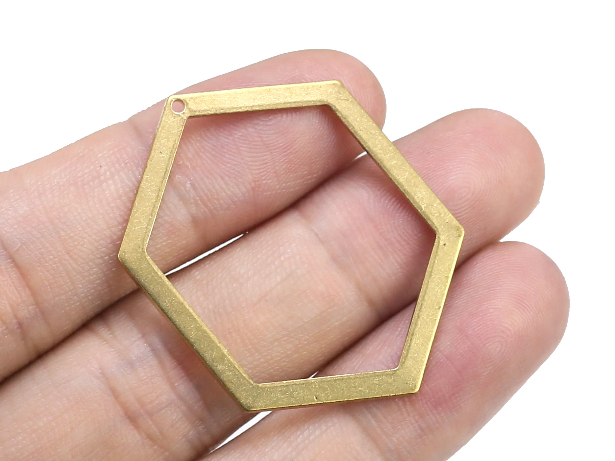 

10pcs Brass charms 39x29.6mm Hexagon earrings pendant -R775