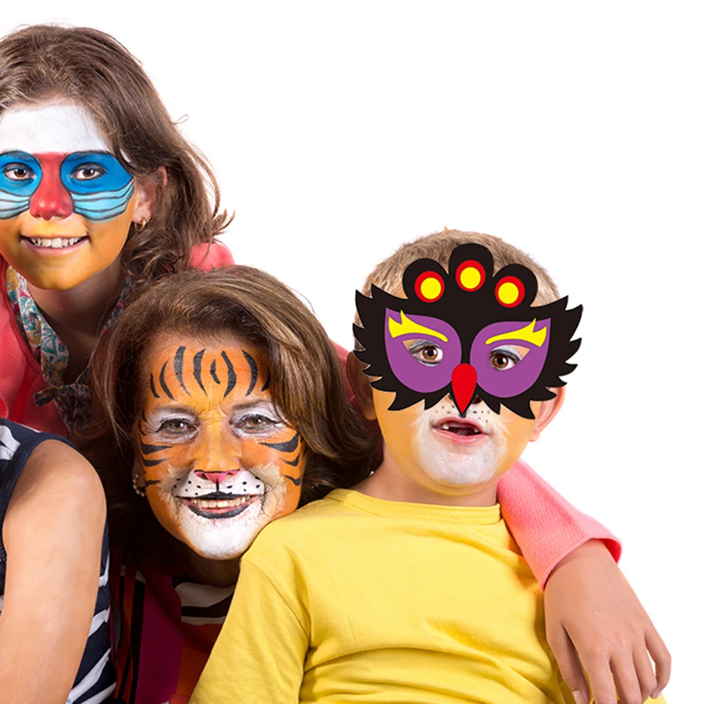 

DIY Masks Halloween Parties Props Kids Crafts EVA Masks Creative Lightweight Safe Cosplay Bright Color Cartoon Face