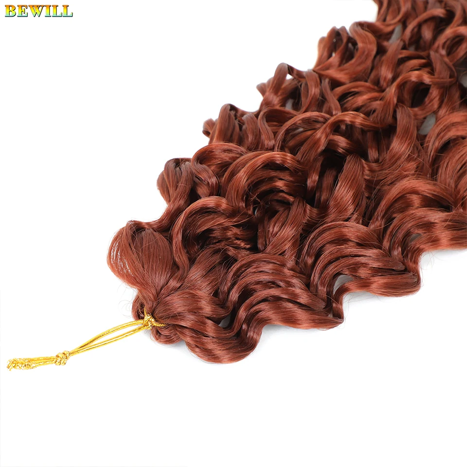 BEWILL GoGo Curl Häkelhaar 14 18 Zoll Wasserwelle Strand Curl Häkelhaar Ombre Synthetische böhmische Zöpfe Haarverlängerungen 1B – Detail 37