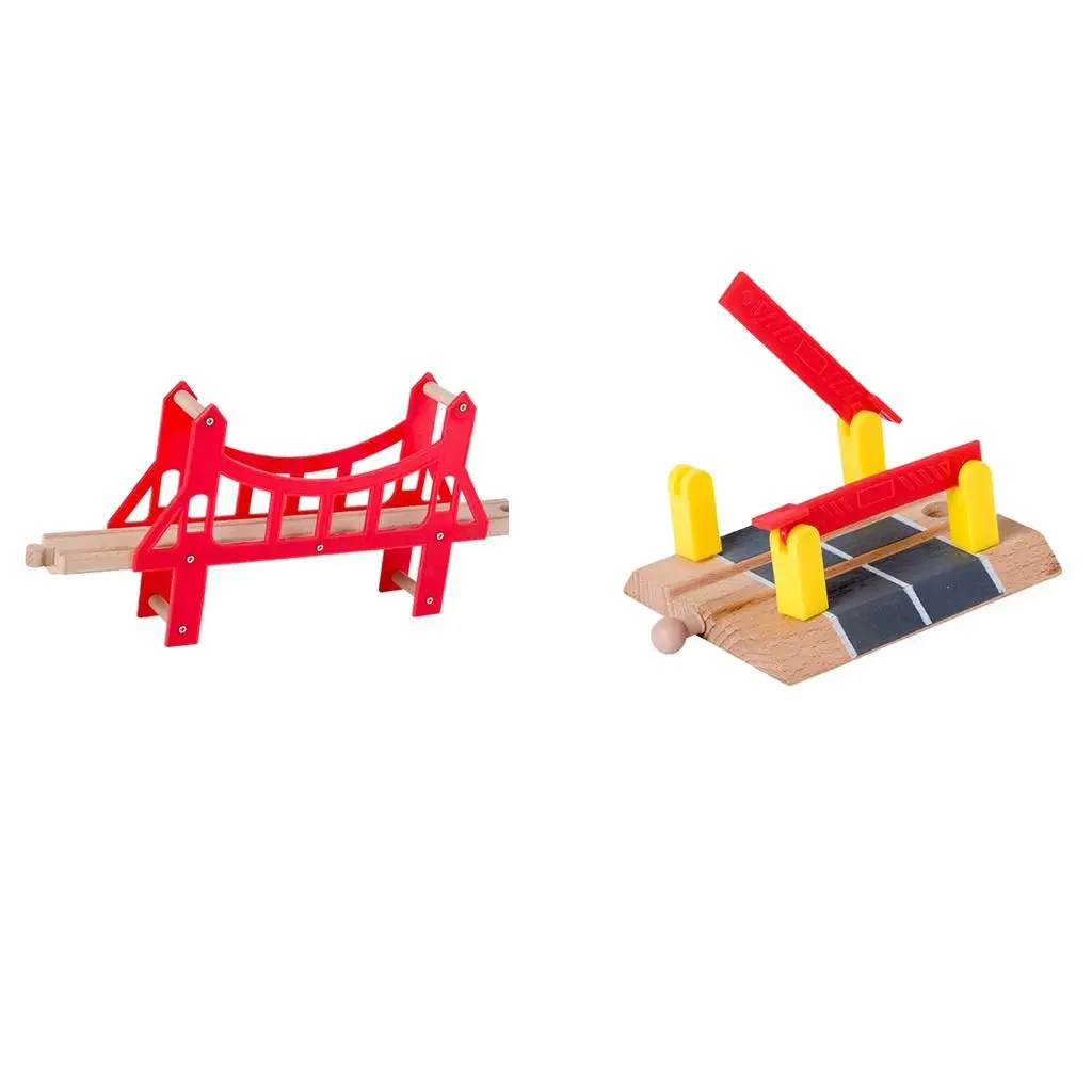 

Деревянные аксессуары для поездов: развивающие элементы для дорог и железнодорожных путей, развивающие мелкую моторику, для малышей от 3 лет, подарки для детей