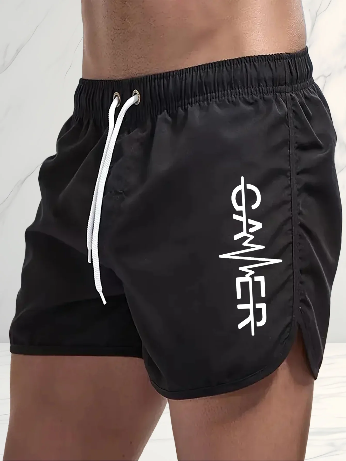 

Men's Quick Dry Beach Shorts Summer Casual Swim Trunks Elastic Waist Drawstring SportsShorts BreathableRunningGym Shorts for Men