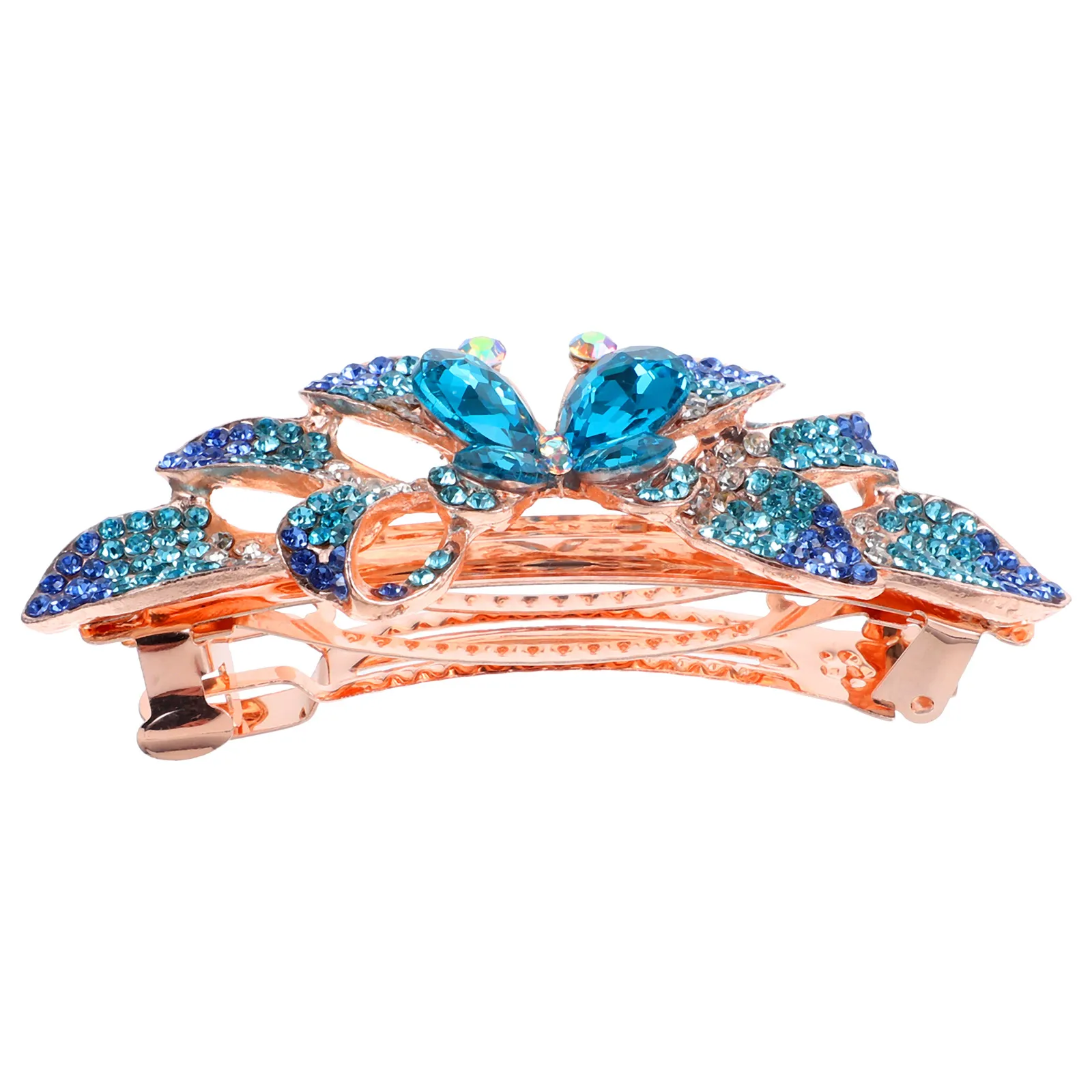 

Rhinestone Elegant Bling Hair Clips Bling Barrette Thick Hair Accessories Women Styling Metal Durable Hairpins
