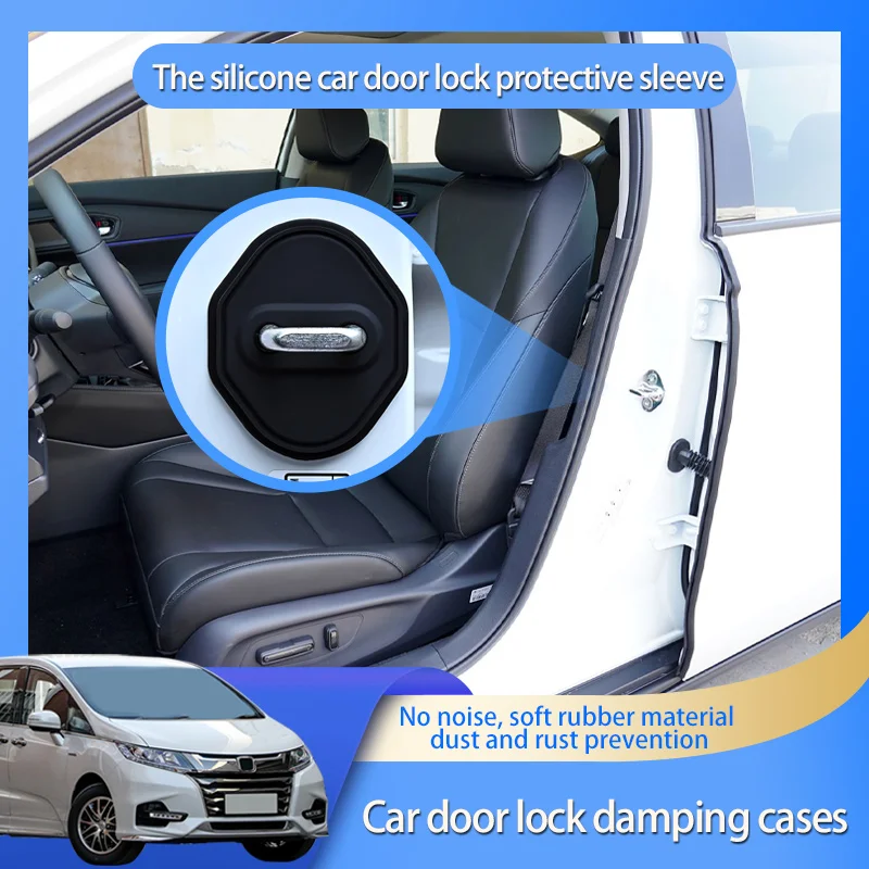 Автомобильный силиконовый чехол для дверного замка, авто эмблема, аксессуары для Honda Odyssey MK2 MK3 MK4 MK5 Автомобильный силиконовый чехол для дверного замка, авто эмблема, аксессуары для Honda Odyssey MK2 MK3 MK4 MK5