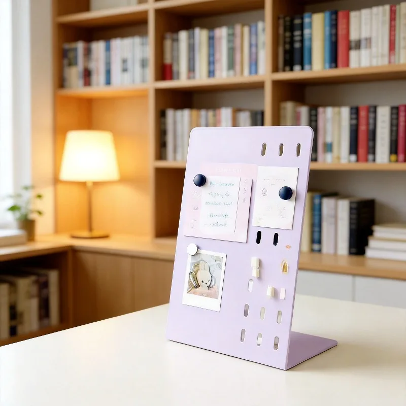 Desktop Magnetic Message Board Tabletop Photo Memo Display Stand Ins Style Note Holder Mount Reminder Card Organizer Student