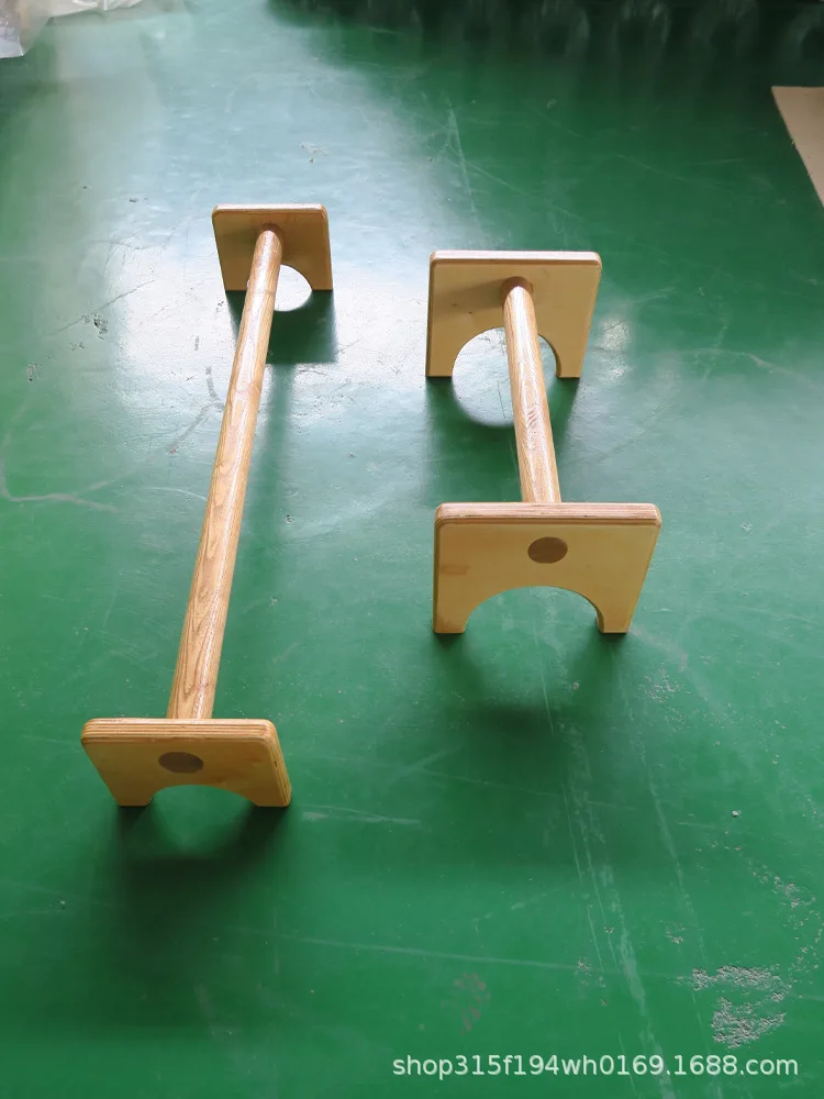 Home Use Wooden Dip Stands for Gymnastics Fitness & Strength Training for Push-Ups & Yoga Headstands