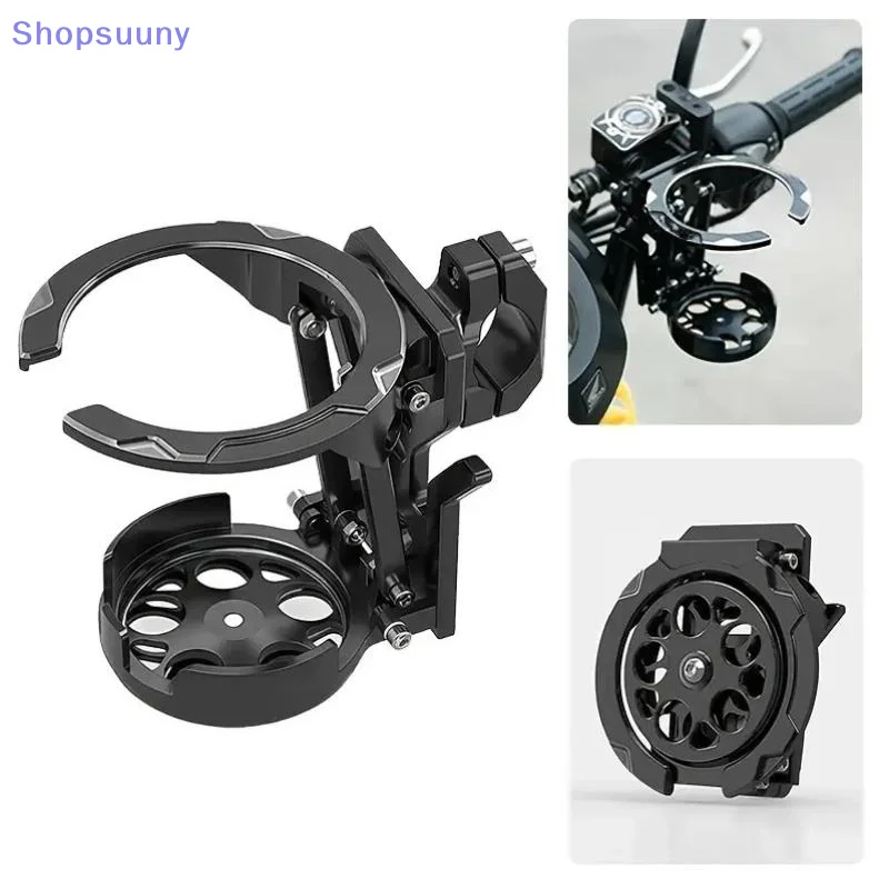 [SU]1Pcs Motorcycles Bottle Holder Water Cup Bracket Holder Accessories Foldable Turntable Motorcycle Cup Holder For Handlebar