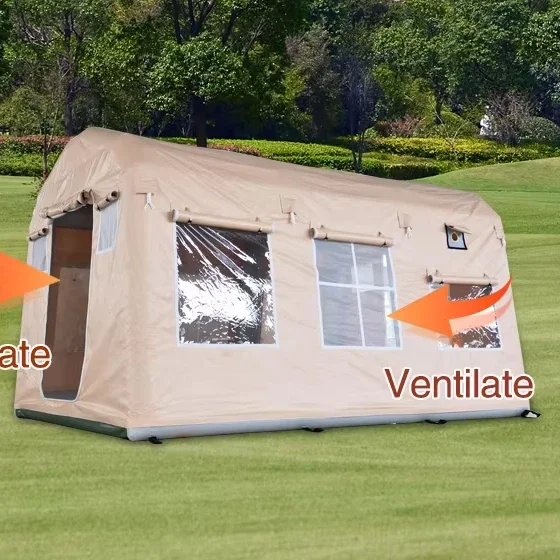 

Factory Wholesale Customized 12 M2 5 Person Air Tent Extra Large Family Camping Tent Inflatable Tent Outdoor