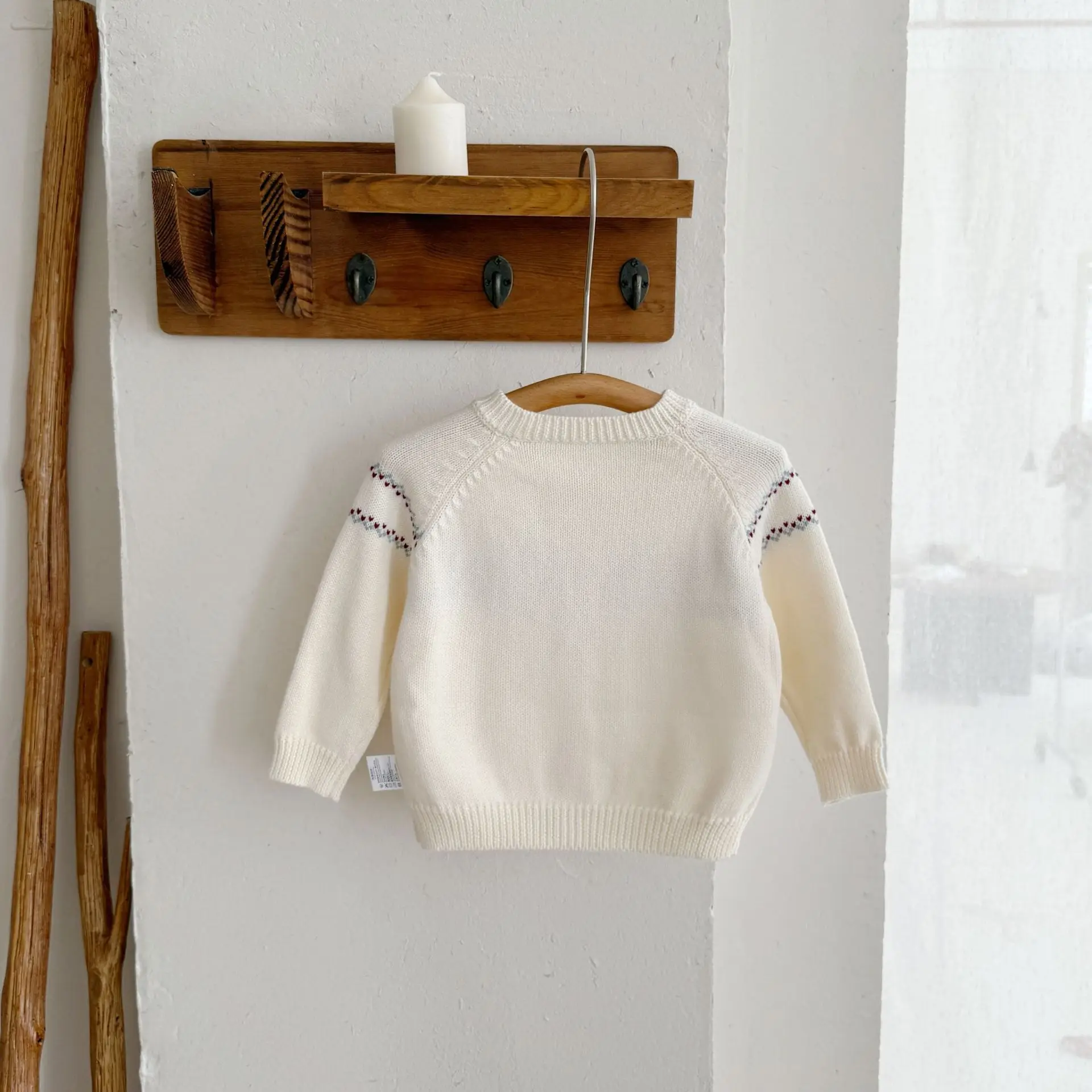 Baby Girl Spring And Autumn New Design Sense Single Breasted Knitted Cardigan Top