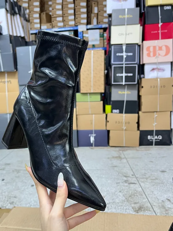 

Модные женские ботинки Slim Faion на тонком каблуке, однотонные, для повседневной носки, весна-осень