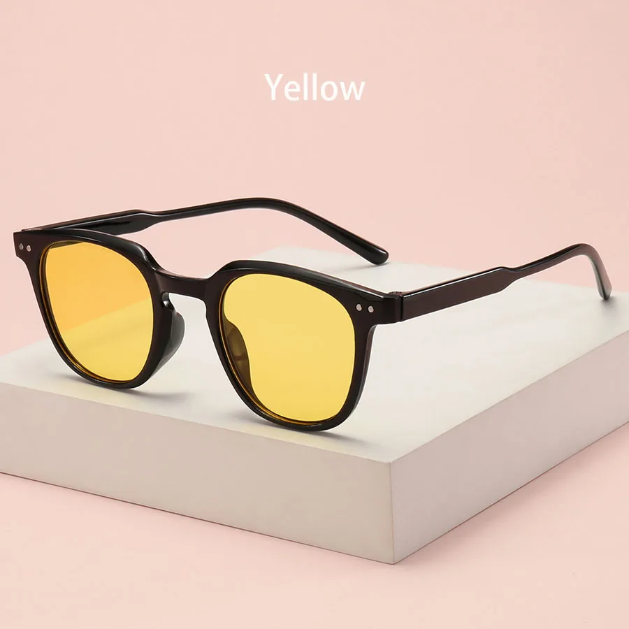 Modische Kleine Runde Unisex Damen Puder-Rouge Farbverlauf Rosa Gläser Klassische Metall-Dekoration Outdoor-Brille für Frauen und Männer – Detail 10