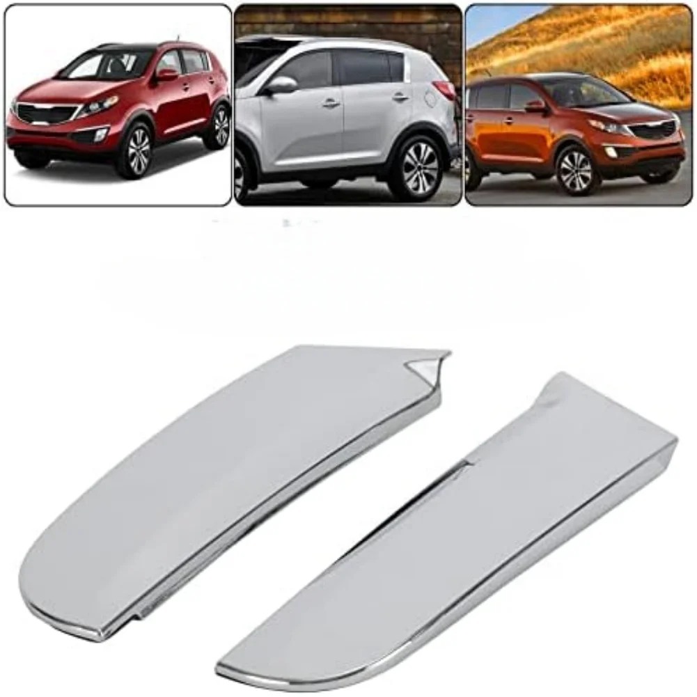 Chrome Garnish Rear Door Cover Chrome Finish Plastic Material Rust Resistant Chrome Rear Door Trim Cover Car Cover As Shown