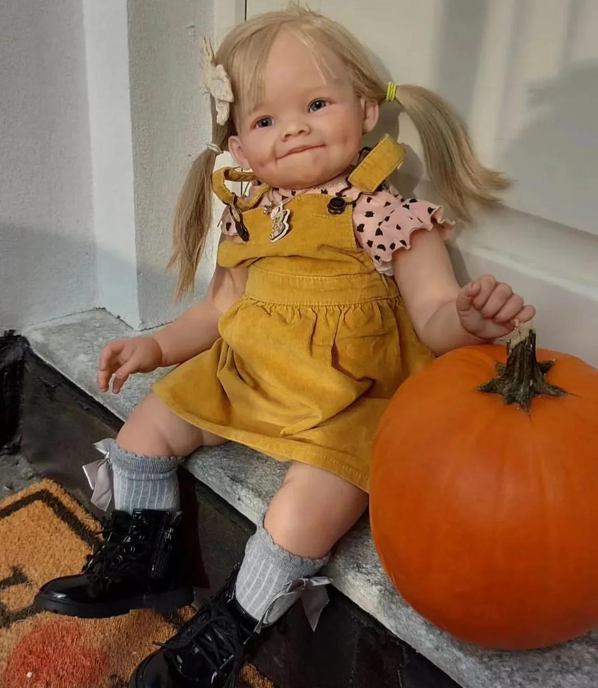 Customized Limited Supply  28inch Reborn Baby Doll Raya With Hand-Rooted Blond Hair Already Finished Doll Different Dress