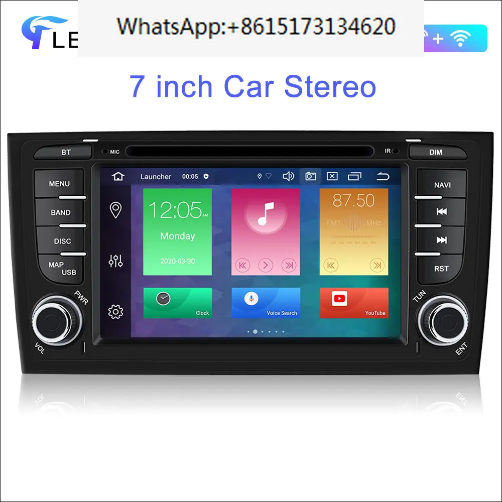 7-inch A4 car console with central control, Android car navigation, GPS and DVD integrated machine suitable for 00-08 models