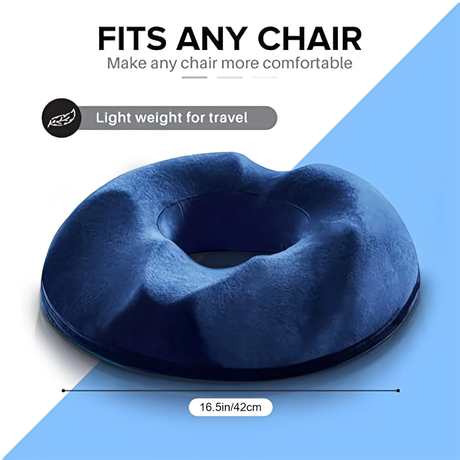 1pc Orthopedic Memory Foam Donut Pillow Coccyx Seat Cushion Hemorrhoid Cushion Tailbone Pressure Relief Cushion for Pregnant But