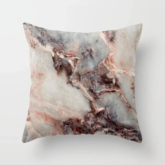 Abstract Geode Crystal Print Throw Pillow Covers for Sofa Couch Home Decor Luxury Bathroom Wall Art