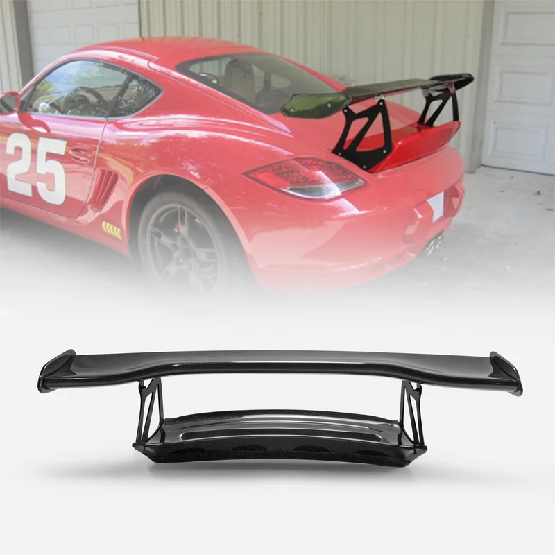 

For 06-12 Porsche Cayman 987 RS Type Rear Trunk GT Spoiler 8Pcs Exterior Racing Body Accessory