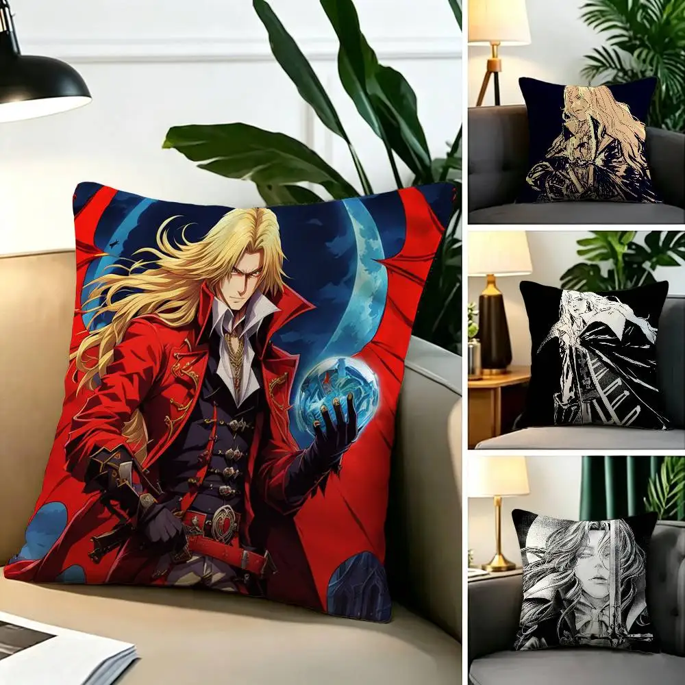 C-Castlevania G-Game  Pillow Case Square Double-Sided Sofa Cushion Cover Bedroom Bedside Pillow