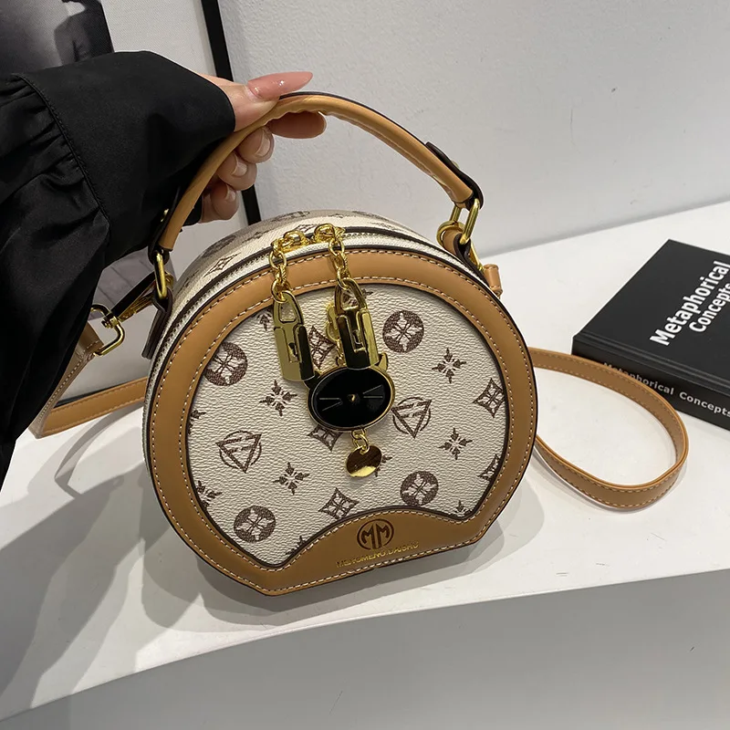 

Trend Selection New Fashion High-end Small Round Bag Versatile Women's Messenger Bag Women's Bag Portable Designer Shoulder Bag