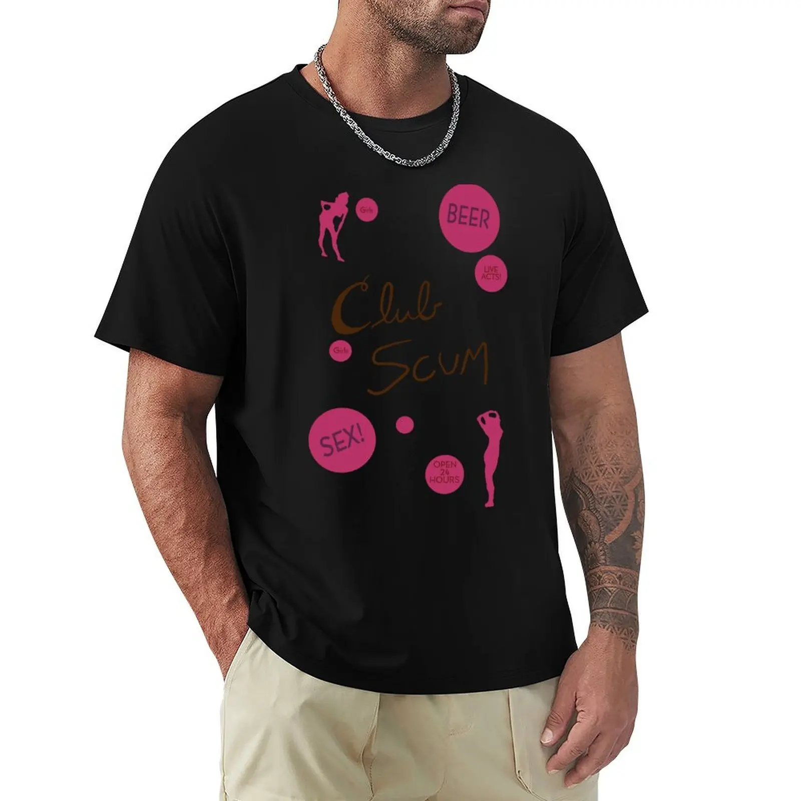 

Club Scum Poster (from Hobgoblins) T-Shirt Fashion Print Casual Short Sleeve