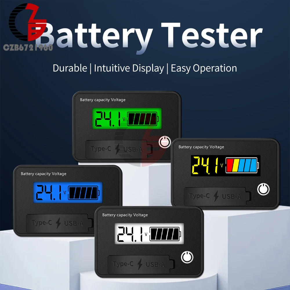 DC 8-30V Battery Capacity Indicator LCD Digital Voltmeter Electricity Meter Voltage Tester Lithium Battery Capacity Detector