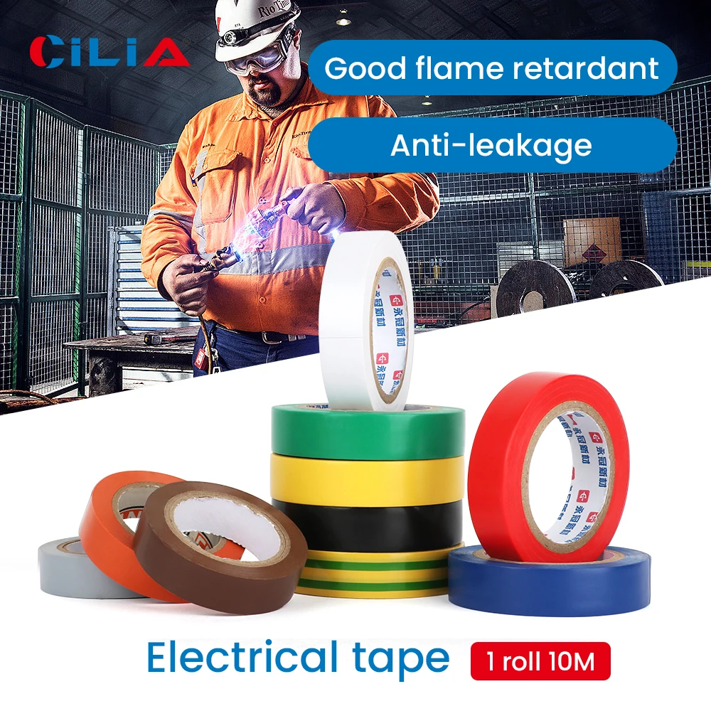 CILIA Electrical tape, various matte rainbow colors - waterproof, flame retardant, rubber-based adhesive,UL certified