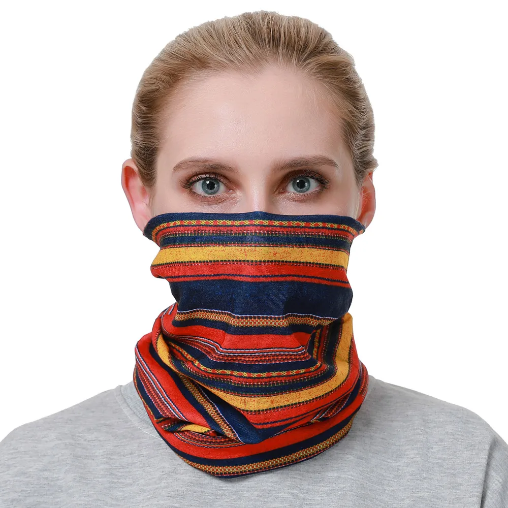 Rohrförmige nahtlose Bandanas Unisex gestreiftes Kopftuch für Frau Mann taktische Gesichtsmasken Radfahren Stirnband Sturmhaube männliche Kopfbedeckung – Detail 5
