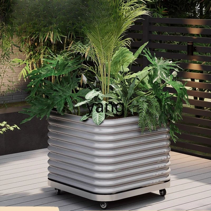 

Lzr hotel outdoor mobile flower box king size flower pot planting box